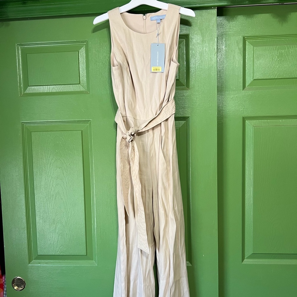 Antonio melani widelegged beige jumpsuit